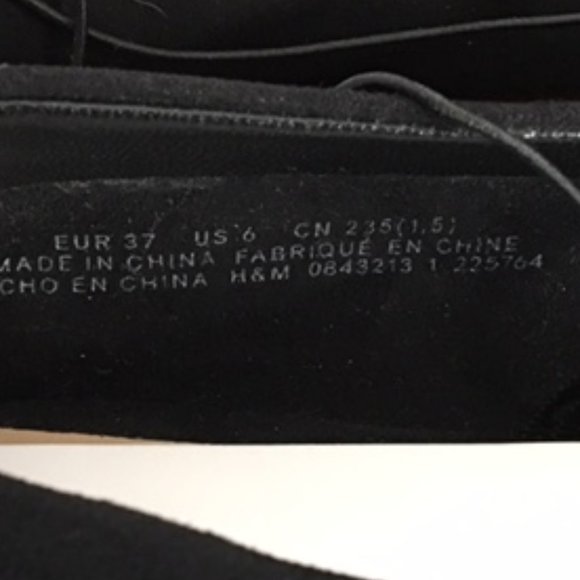 H&M black Ballet flats in faux-Suede size 37 / US 6 - Picture 6 of 10